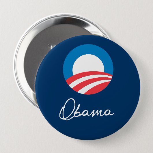 OBAMA AUTOGRAPH BUTTON (Vorne & Hinten)