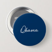 OBAMA AUTOGRAPH BUTTON (Vorne & Hinten)