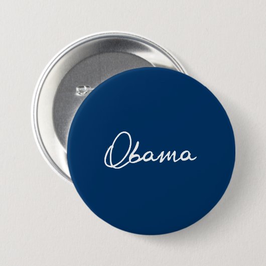 OBAMA AUTOGRAPH BUTTON (Vorne & Hinten)