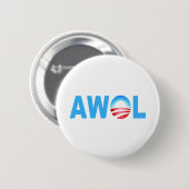 OBAMA AWOL BUTTON (Vorne & Hinten)