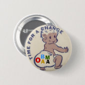 Obama-Baby-Windel-Knopf Button (Vorne & Hinten)