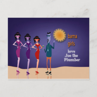 Obama Bahama Girls Liebe Joe the Plumber Postkarte