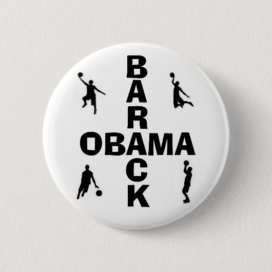 Obama-Basketball-Knopf Button (Vorderseite)