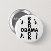 Obama-Basketball-Knopf Button (Vorne & Hinten)