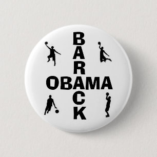 Obama-Basketball-Knopf Button