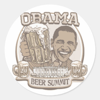 Obama Beer Summit Unparteiisches Gear Runder Aufkleber
