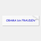 OBAMA-Behälter FRAUDEN Autoaufkleber (Vorne)