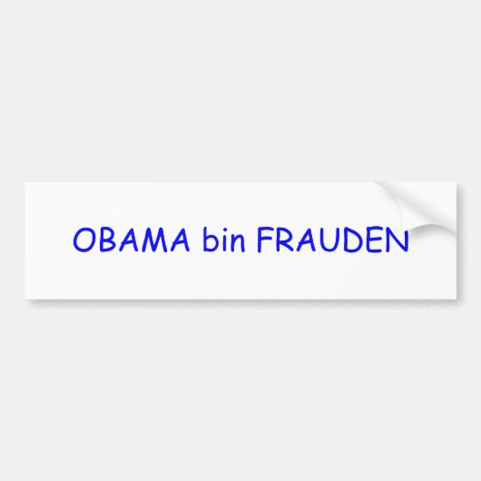 OBAMA-Behälter FRAUDEN Autoaufkleber (Vorne)