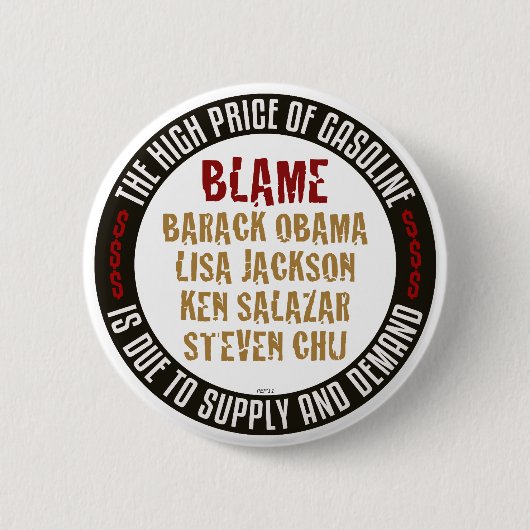 Obama Benzin Button (Vorderseite)