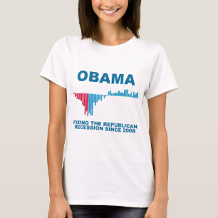 Obama-Beschäftigungszuwachs-Diagramm T-Shirt