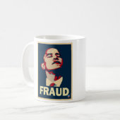 Obama-Betrugs-Tasse - groß Kaffeetasse (Vorderseite Links)