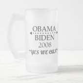Obama-Biden2008 eisig Mattglas Bierglas (Links)