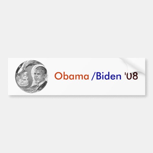 Obama /Biden '08 Autoaufkleber (Vorne)