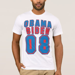 Obama Biden 08, BLAU u. Rot T-Shirt