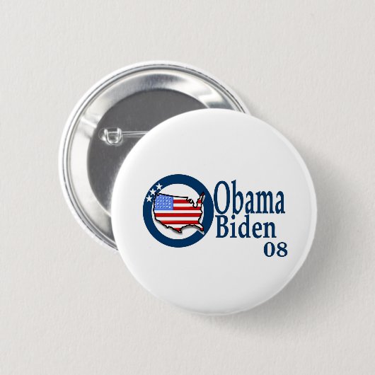 Obama Biden 08 Button (Vorne & Hinten)