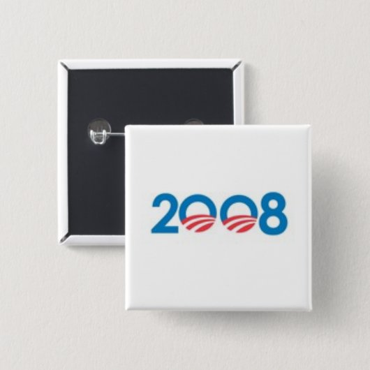 OBAMA BIDEN '08 BUTTON (Vorne & Hinten)
