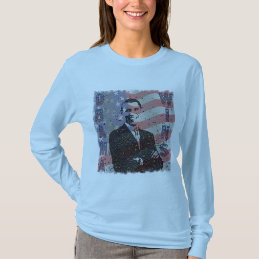 Obama Biden '08 ja taten wir den Hoodie der Frauen T-Shirt (Vorderseite)