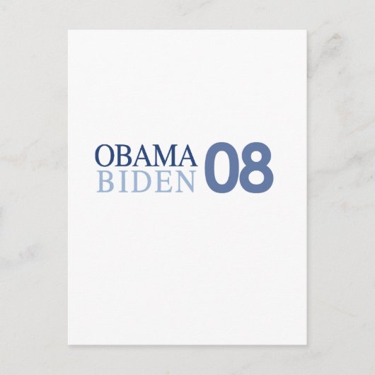 Obama Biden '08 Postkarte (Vorderseite)