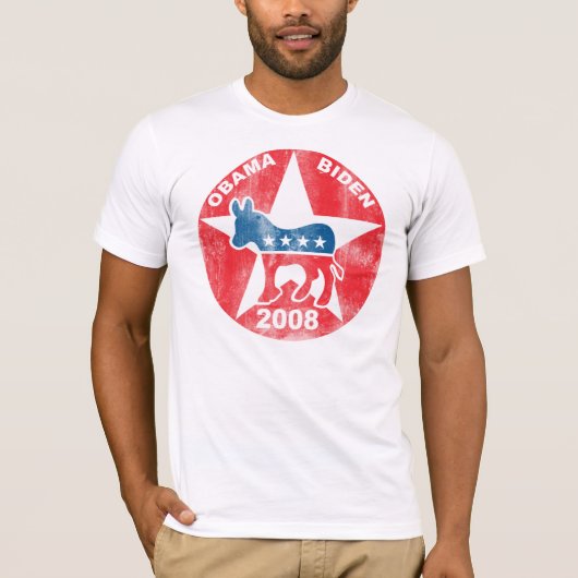 Obama Biden 08 Retro T-Shirt (Vorderseite)