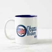 Obama Biden 08 Zweifarbige Tasse (Links)