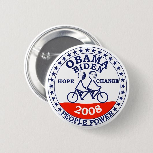 Obama Biden 2008 Button (Vorne & Hinten)