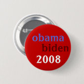 Obama Biden 2008 Button (Vorne & Hinten)