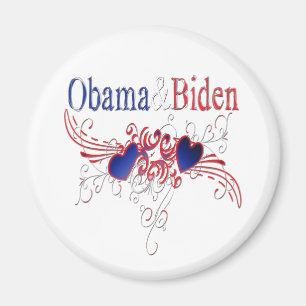 Obama Biden 2008 patriotische Herzen Magnet