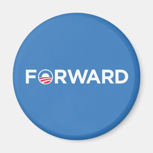 Obama Biden 2012 Forward (White on Light Blue) Magnet (Vorne)