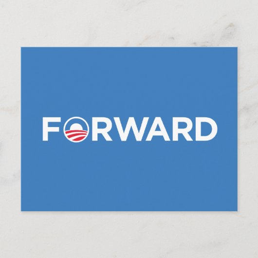 Obama Biden 2012 Forward (White on Light Blue) Postkarte (Vorderseite)