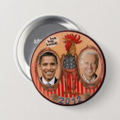 Obama/Biden 2012-Rooster Button (Vorne & Hinten)