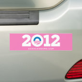 Obama Biden 2012 (rosa) Autoaufkleber (Auf Auto)