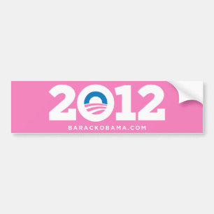 Obama Biden 2012 (rosa) Autoaufkleber