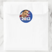 Obama Biden 2012 Runder Aufkleber (Tasche)