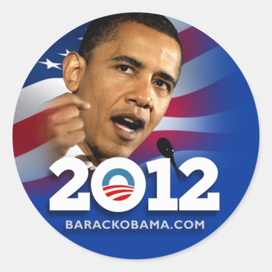 Obama Biden 2012 Runder Aufkleber (Vorderseite)