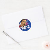 Obama Biden 2012 Runder Aufkleber (Umschlag)