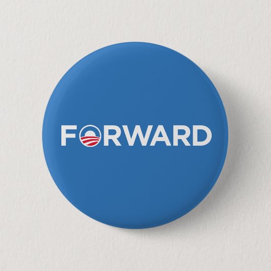Obama Biden 2012 vorwärts (weiß auf hellblauem) Button (Vorderseite)