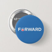 Obama Biden 2012 vorwärts (weiß auf hellblauem) Button (Vorne & Hinten)