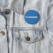 Obama Biden 2012 vorwärts (weiß auf hellblauem) Button (Beispiel)