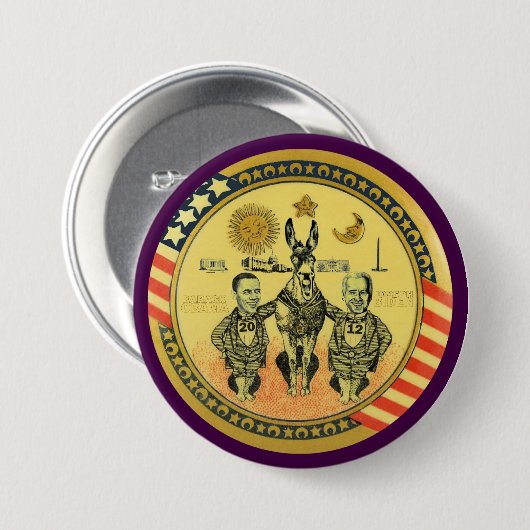 Obama Biden 2012 Washington, DC Button (Vorne & Hinten)