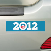 Obama/Biden 2012 (weiß auf Blau) Autoaufkleber (Auf Auto)