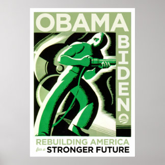 Obama / Biden: Amerika neu aufbauen Poster