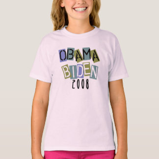 Obama Biden Block Letter Kids T - Shirt