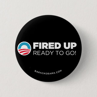 Obama Biden, der oben gefeuert wird, bereiten vor, Button