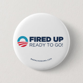 Obama Biden, der oben gefeuert wird, bereiten vor, Button