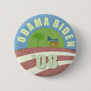 Obama Biden gehen Knopf '08 grüner Button
