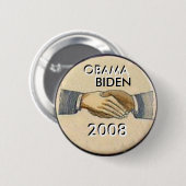 Obama-/Biden Händedruck-Knopf Button (Vorne & Hinten)