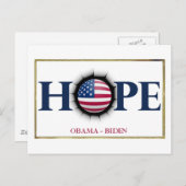 Obama Biden HOPE Postcard Postkarte (Vorne/Hinten)