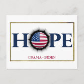 Obama Biden HOPE Postcard Postkarte (Vorderseite)