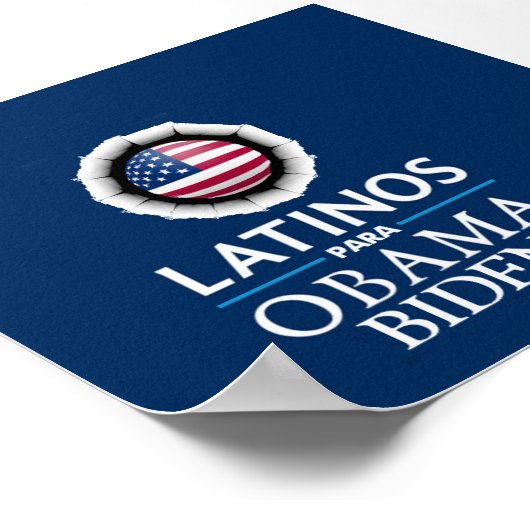 Obama Biden LATINOS Poster (Ecke)