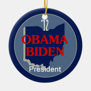 Obama Biden OHIO Keramikornament
